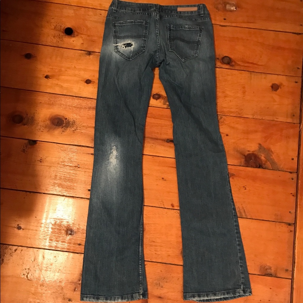 Zara Basic Distressed Blue Jeans - image 3